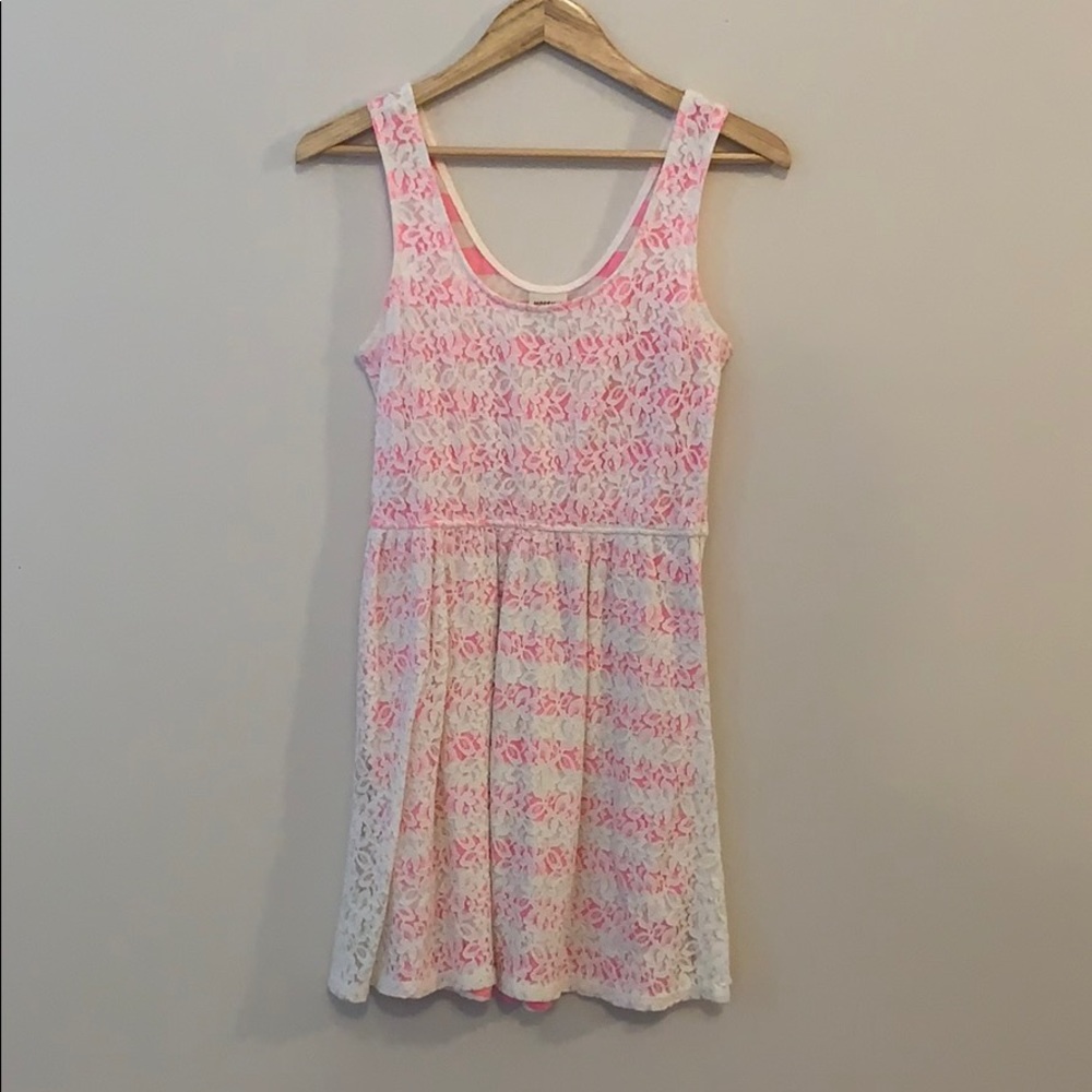 Mossimo Pink and White Summer Dress